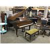 Image 1 : TOM WARD BABY GRAND PIANO ON METAL MOBILE CART WITH BENCH