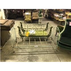 ANTIQUE METAL CRIB & SINGLE BED