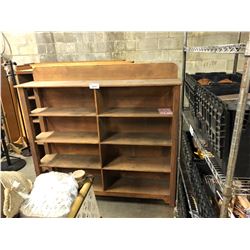 4 ASSORTED WOODEN BOOK SHELVES