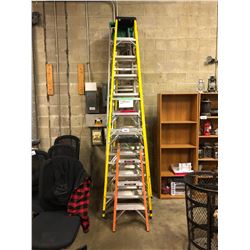 4 - 10 FT STEP LADDERS & 4 FT STEP LADDER