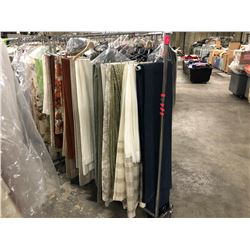 RACK OF ASSORTED CURTAINS/SET DEC - RACK NOT INCLUDED