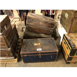 ANTIQUE TRUNK & LEANING DRESSER PROP