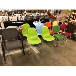 LARGE LOT OF ASSORTED RETRO CHAIRS