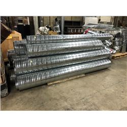 PALLET OF ASSORTED SET DEC: LONG GALVINIZED DUCTING PIPE