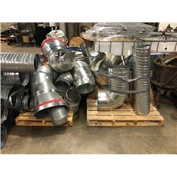 2 PALLET OF ASSORTED SET DEC: ASSORTED GALVINIZED DUCTING PIPE