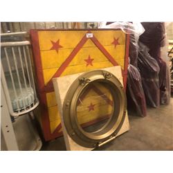 CIRCUS TRUNK, LARGE PORTHOLE, SEAT BACKING & MORE