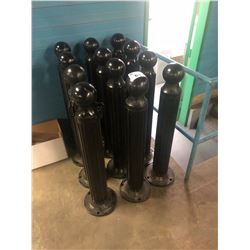 ASSORTED METAL WALKWAY BOLLARDS WITH CHAIN