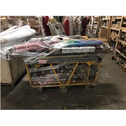 METAL CART WITH ASSORTED BLINDS