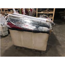 BIN OF ASSORTED FABRIC STOCK