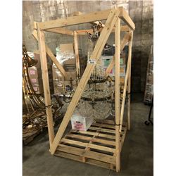 LARGE ORNATE GLASS CHANDELIER IN CRATE