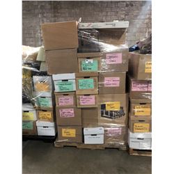 PALLET OF ASSORTED SET DEC: SAIL BOATS, FAKE FRUIT, HOTEL LOBBY ITEMS & MORE