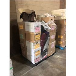 PALLET OF ASSORTED SET DEC: LIGHTING, DRAPERY, HARDWARE, LINEN & MORE