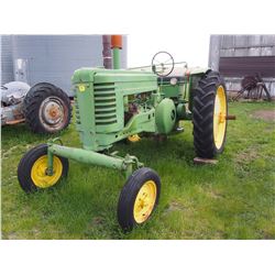 John Deere A Running Antique Tractor, Wide Front End, 42” Rubber