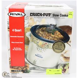 RIVAL 4 QUART CROCK POT SLOW COOKER