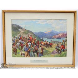 'THE KLONDIKE TRAIL OF 98' FRAMED AND MATTED PRINT