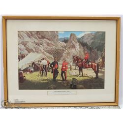 THE CARIBOU ROAD' 1862 FRAMED AND MATTED PRINT OF