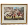 Image 1 : THE CARIBOU ROAD' 1862 FRAMED AND MATTED PRINT OF