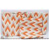 Image 1 : 4 BLOSSOM ORANGE & GREY THROW PILLOW COVERS