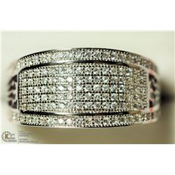 1) STERLING SILVER CZ MEN'S RING