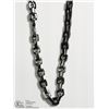 Image 2 : 8) STERLING STEEL MEN'S BLACK CHAIN 24" NECKLACE