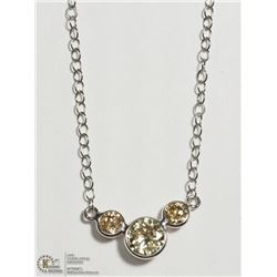 12) 14K DIAMOND PENDANT W/ 10K GOLD CHAIN