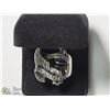 Image 2 : 14) STERLING SILVER BIRD SHAPED MEN'S RING