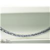 Image 3 : 17) STERLING SILVER TANZANITE TENNIS BRACELET