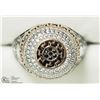 Image 1 : 19) STERLING SILVER CZ MEN'S RING