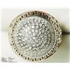 Image 1 : 25) STERLING SILVER CZ MEN'S RING
