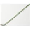 Image 1 : 38) STERLING SILVER EMERALD TENNIS BRACELET