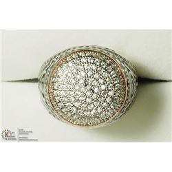 39) STERLING SILVER CZ MEN'S RING