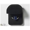 Image 3 : 40) STERLING SILVER SAPPHIRE WITH CZ RING