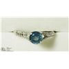Image 1 : 44) 14K GOLD BLUE SAPPHIRE DIAMONDS RING