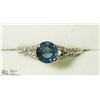 Image 2 : 44) 14K GOLD BLUE SAPPHIRE DIAMONDS RING