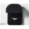 Image 2 : 46) 10K EMERALD & 2 DIAMOND RING