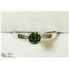 Image 1 : 47) 10K GOLD GREEN DIAMOND RING