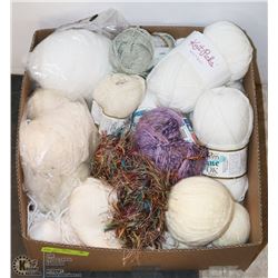 LARGE BOX FULL YARN SUPPLIES - NEW AND