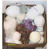 Image 1 : LARGE BOX FULL YARN SUPPLIES - NEW AND
