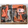 Image 1 : FLAT OF RIDGID TOOLS WITH CHARGER UNIT & BATTERIES