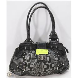 BLACK & GREY WOMENS HANDBAG