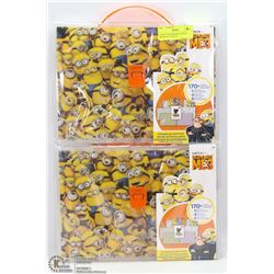 PAIR OF NEW MINION STICKER BOOKS W/ 170 PLUS