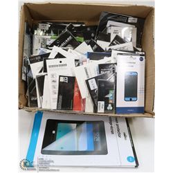 BOX OF ASSORTED NEW PHONE & TABLET PROTECTIVE