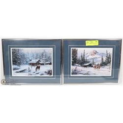 LOT OF 2 FRAMED FRED BUSHWITZ  ART