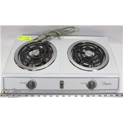 SUPERIOR 1000W 2 BURNER ELECTRIC HOT PLATE