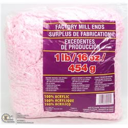 1LB BAG OF 100% ACRYLIC YARN BABY PINK & WHITE