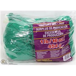 1LB BAG OF 100% ACRYLIC YARN GREEN