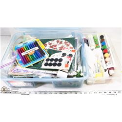2 SMALL TOTES OF CRAFT SUPPLIES INCL. ACRYLIC