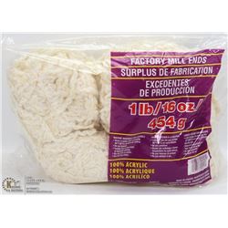 1LB BAG OF 100% ACRYLIC YARN LIGHT CREAM