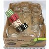 Image 1 : FLAT OF ASSORTED GLASSES INCL MASON JARS