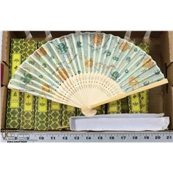 30 NEW PCS OF  HAND PAINTED HAND FANS
